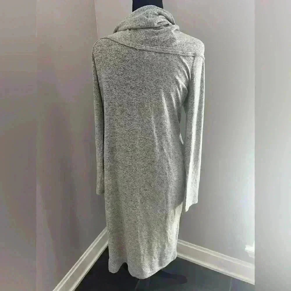 Nine Britton Misha Fitted Off the shoulder Midi Dress Grey Women’s L NWT - Picture 4 of 6